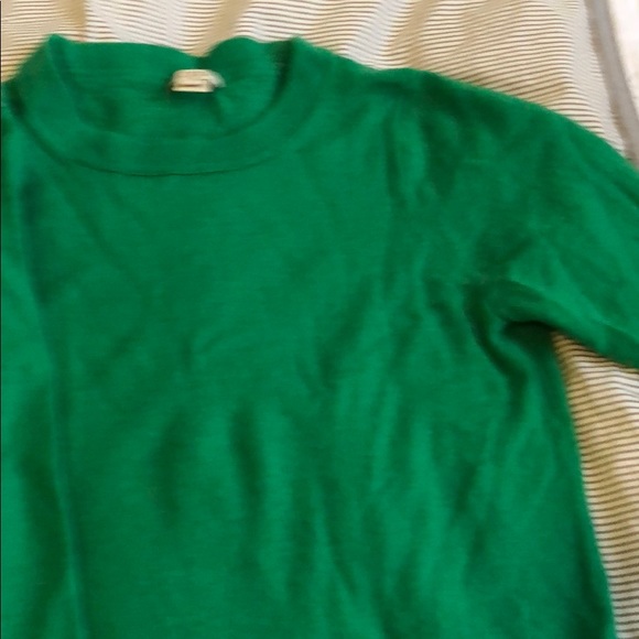J Crew Green Merino Sweater - Picture 3 of 3